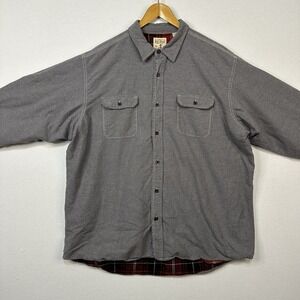 Red Head Brand Co.  2XL Men's Flannel Gray Long‎ Sleeve Button Up